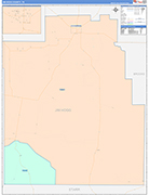 Jim Hogg County Wall Map Color Cast Style
